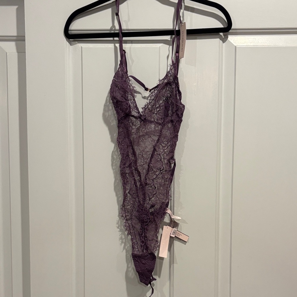 Victoria's Secret Purple Lace Bodysuit
